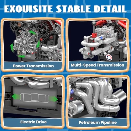 10226 Technik V12 Engine - 863 pcs