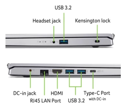 Aspire Go - 15.6'' Ryzen 5 7520U 8GB DDR5 512GB SSD