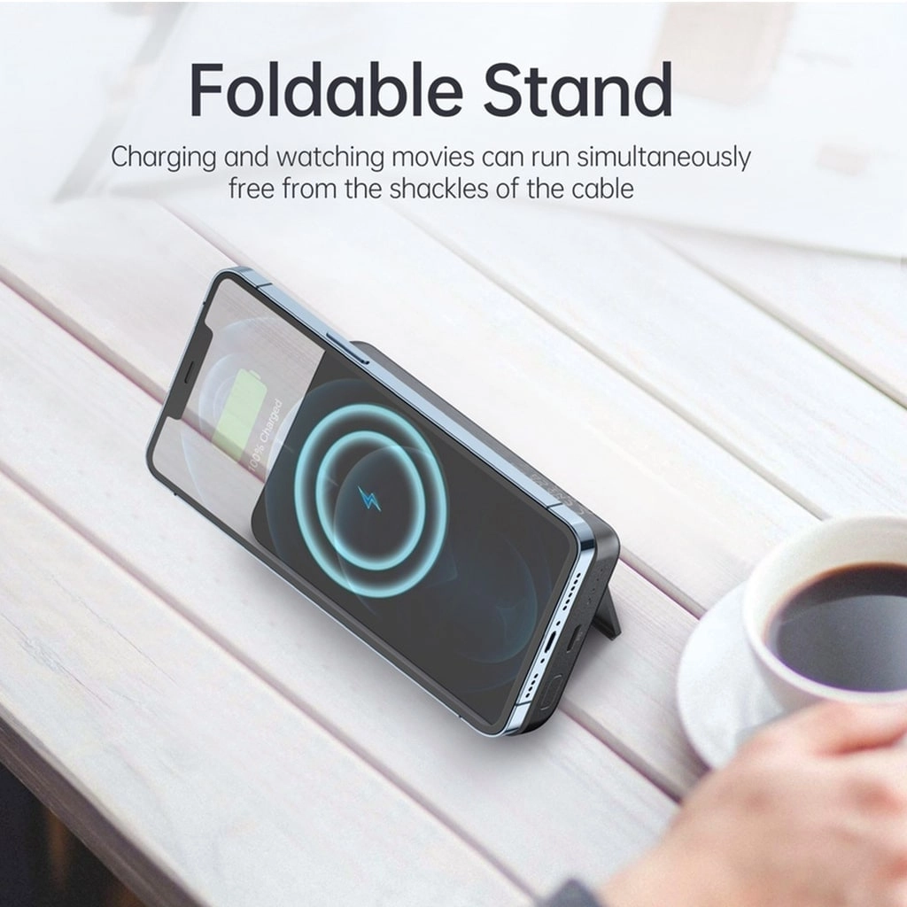 Magnetic Wireless Charger Power Bank - 10000 Watt-hour Wireless Charging