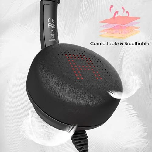 USB Headset with Microphone for PC Wired Headset