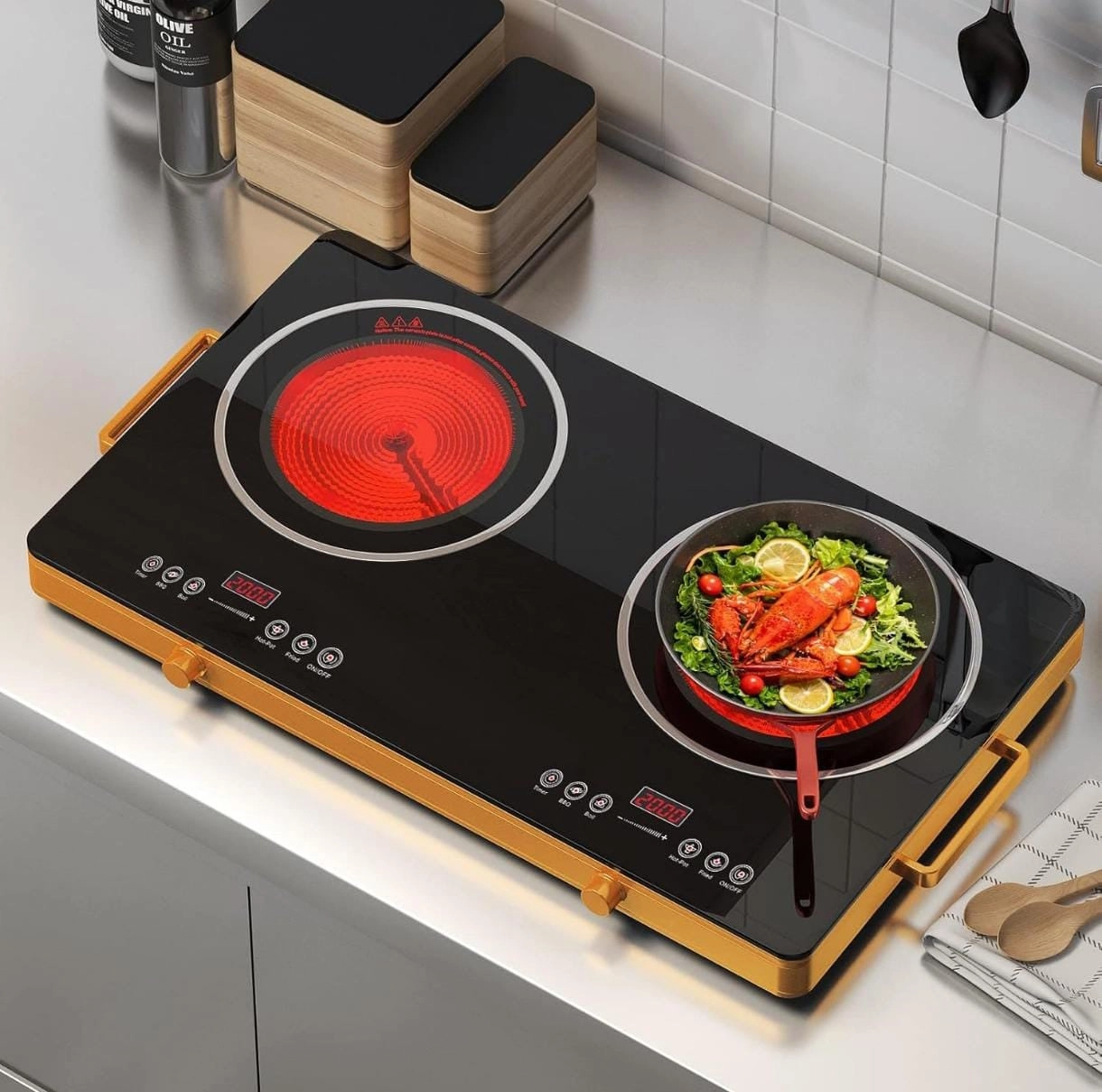 Double Infrared Electric hob