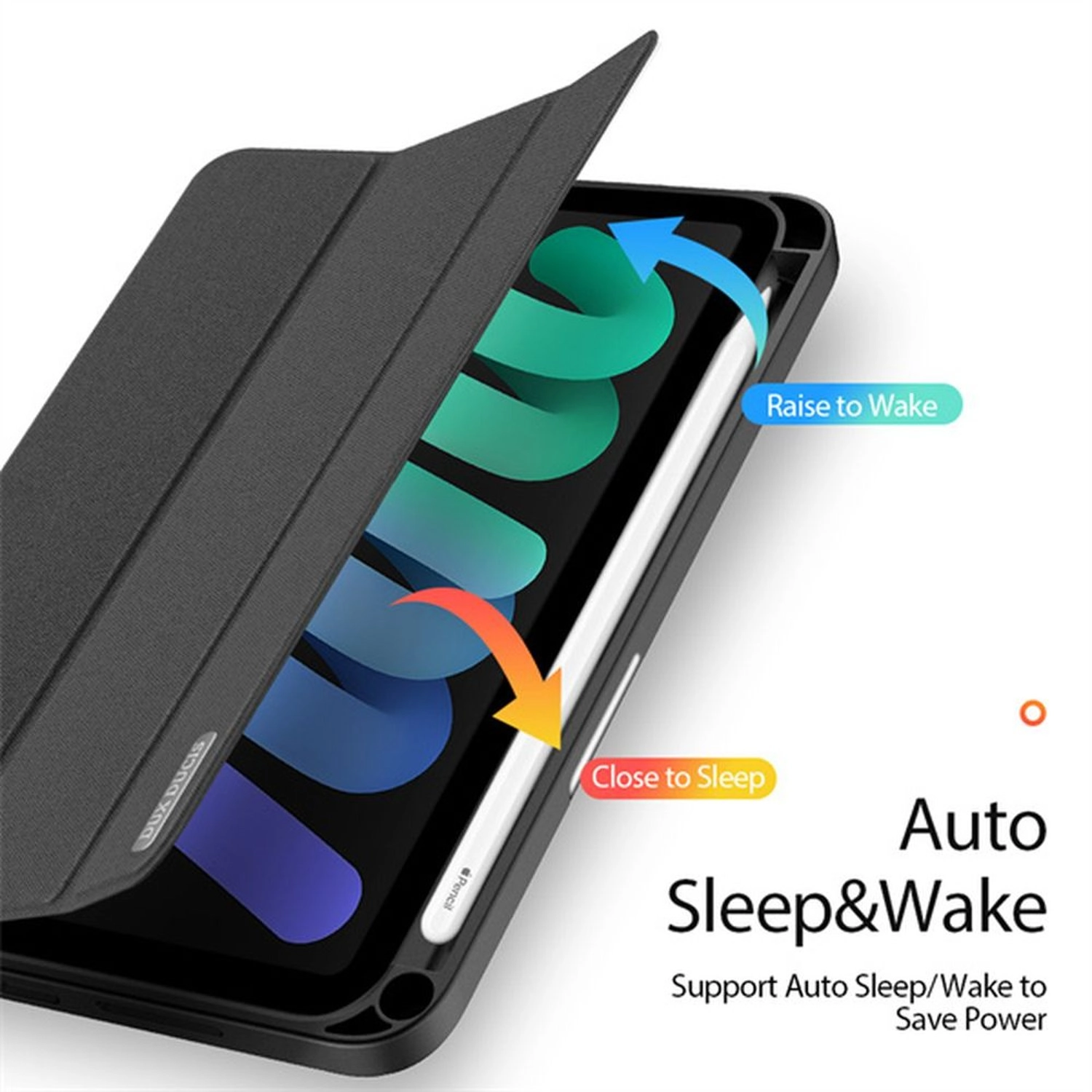 Stand Case with Screen Protector for iPad Mini 8.3-inch