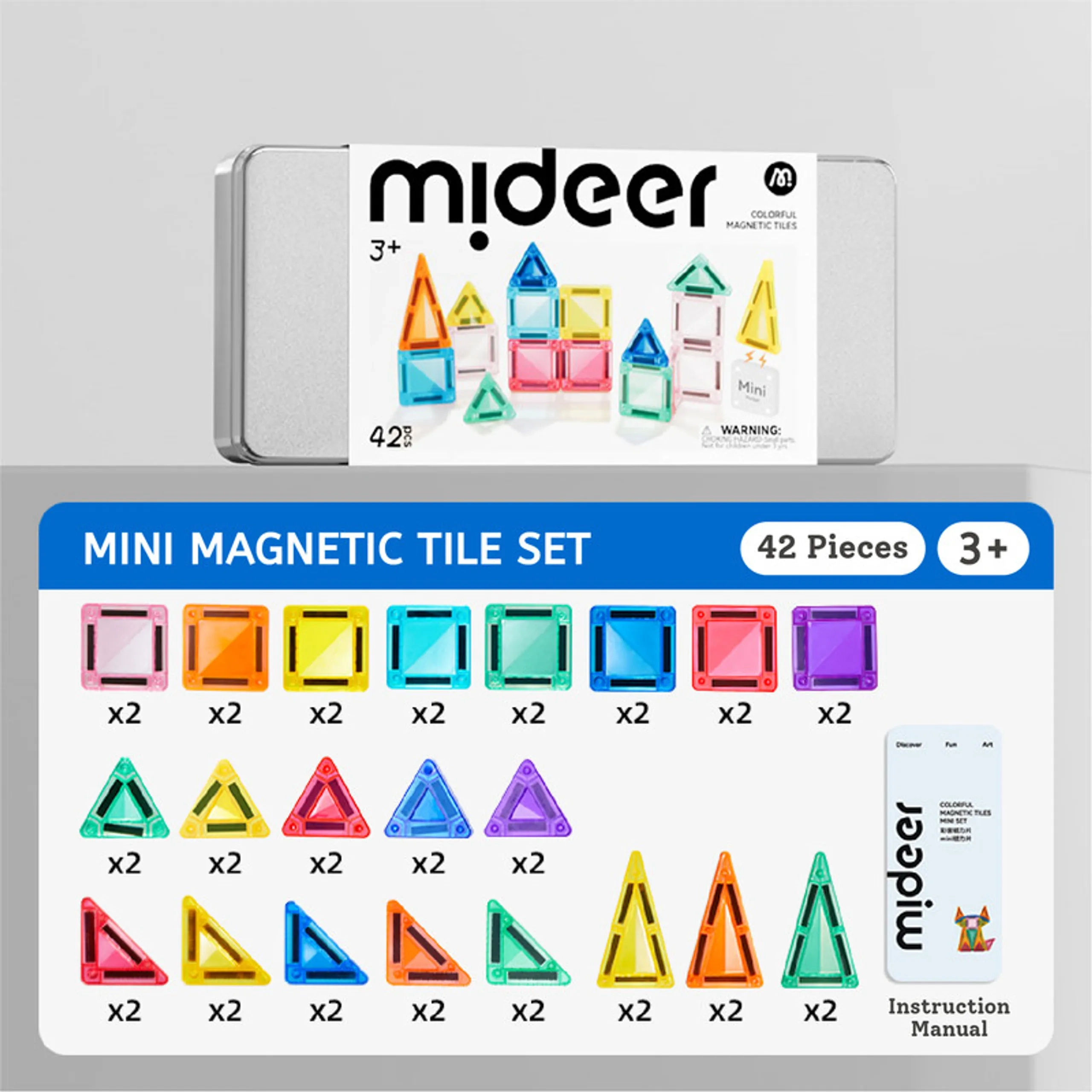 Mini Magnetic Tiles - 42 pcs