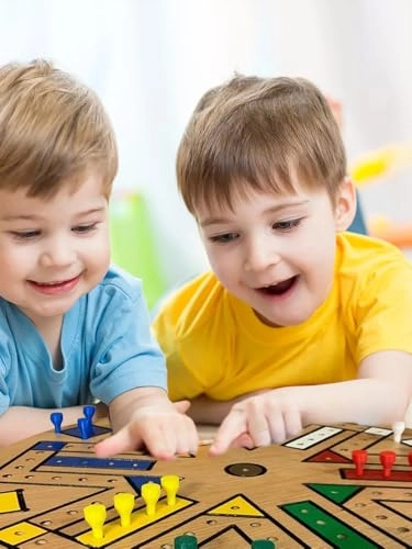 Fast Tracking Game - Wooden 24 Marbles