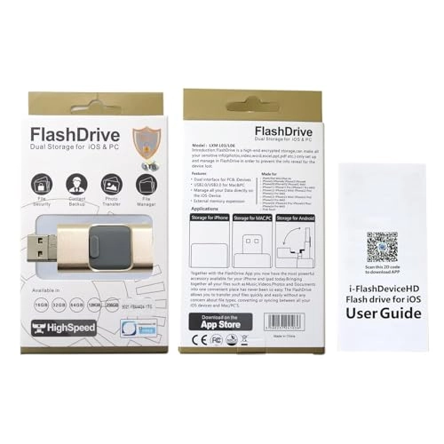 USB 3.0 Flash Drive - USB/Lightning/Type C 64GB