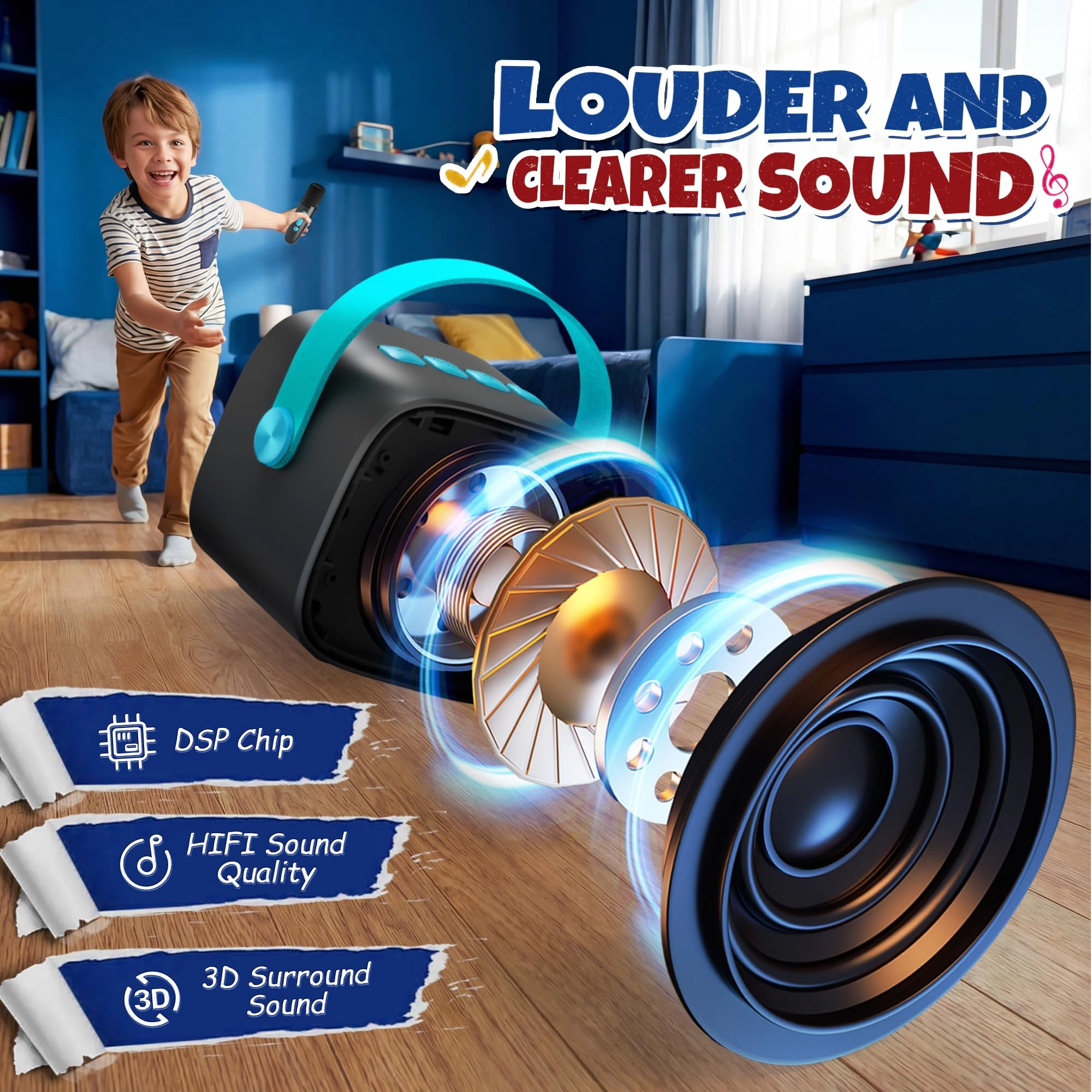 Karaoke Machine - 2 Wireless Microphones