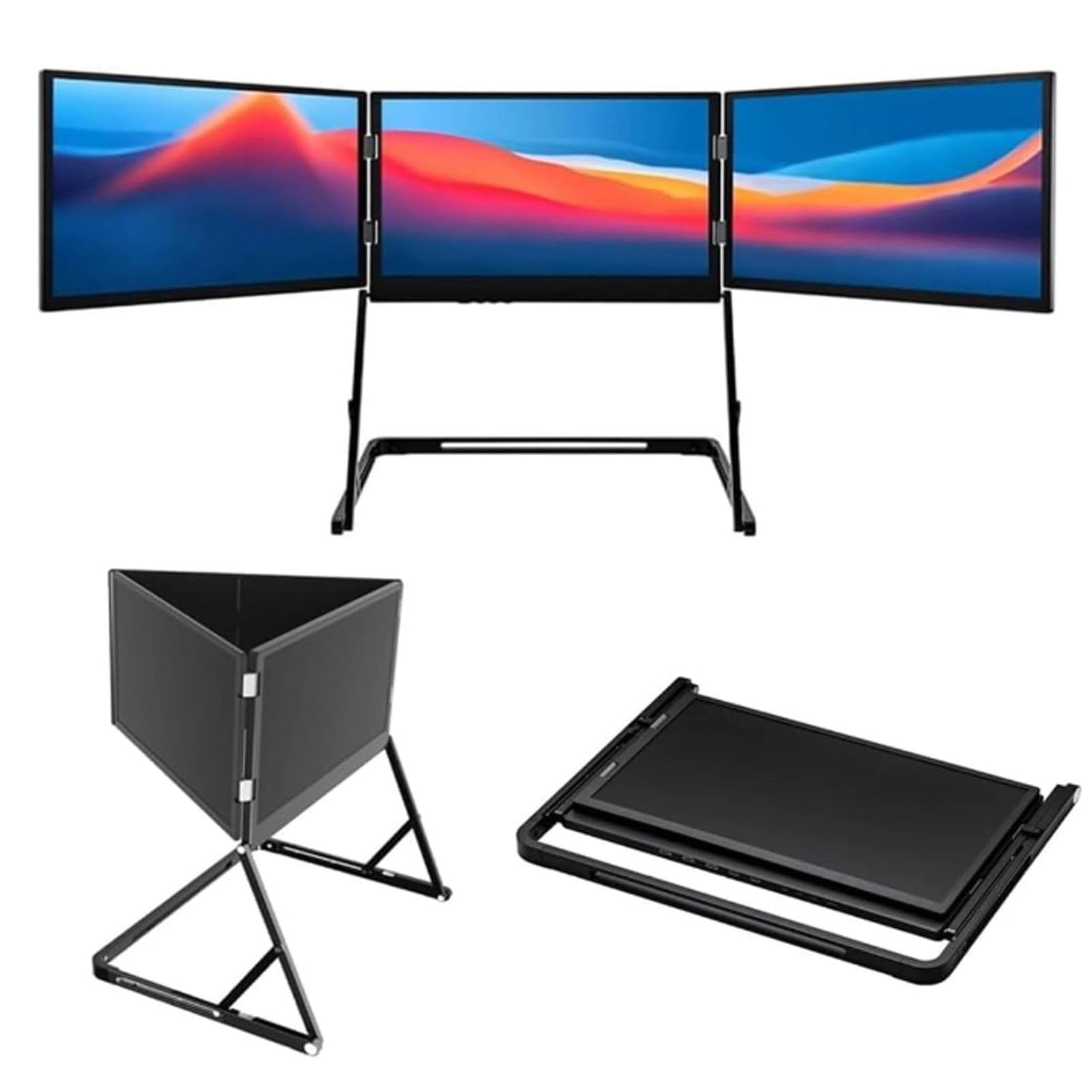 Oiyekntd Laptop Screen Extender - a0cm-981068 15.6" 1080P IPS Triple Screen