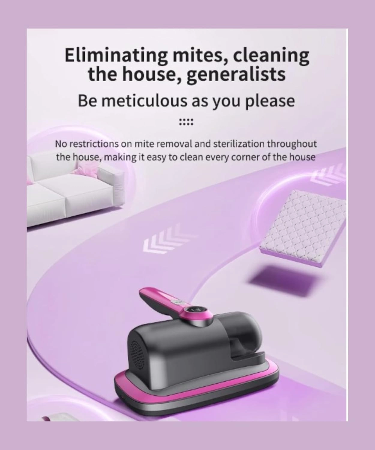 Cordless Dust Mite Cleaning Machine - 1500Mah