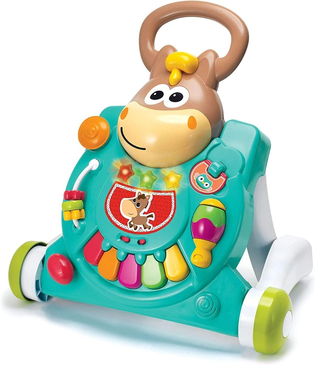B kids 3 In 1 Twinkling Horse Table Walker - lights sounds music table legs fold