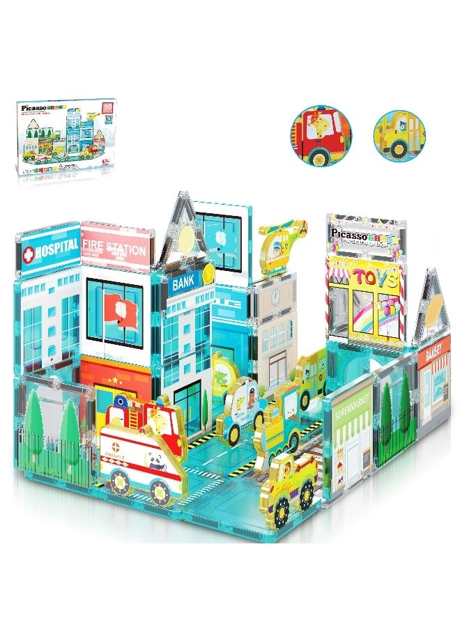 Magnetic 3D Metro City Set - Vehicle 50pcs