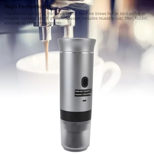 Portable Electric Coffee Machine - 7500mAh rechargeable battery Stainless Steel