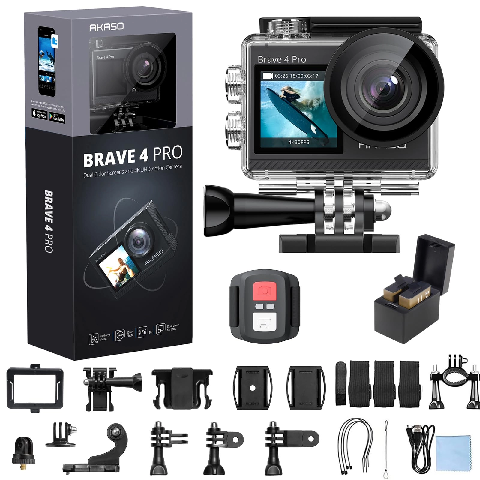Brave 4 Pro 4K30 Bundle