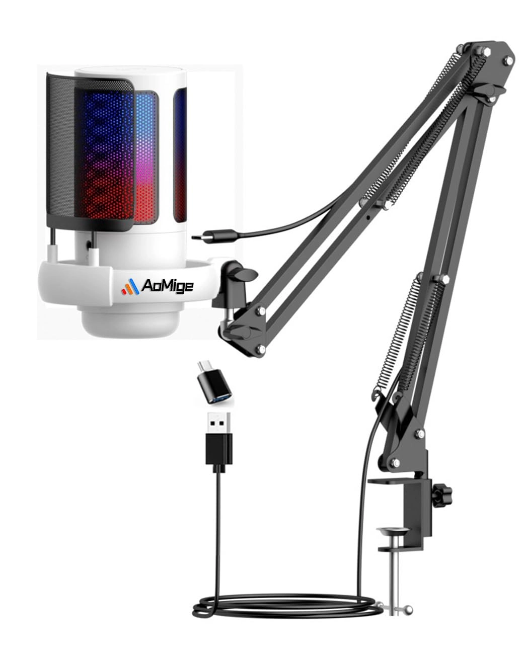 AoMige ME6S 3.5mm-Mini-Jack+USB Microphone