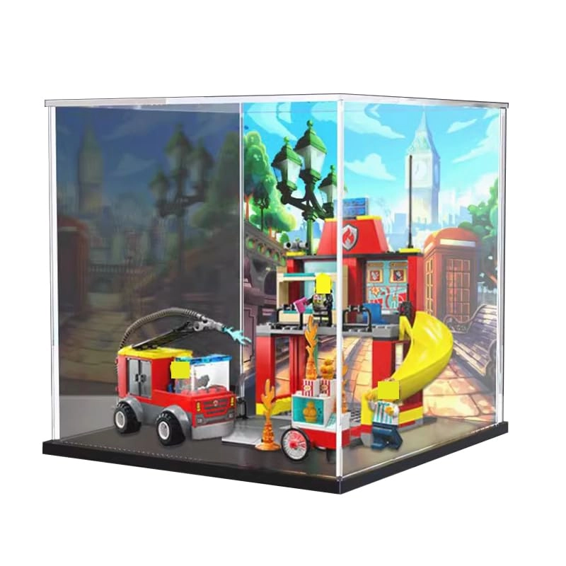 HCAEIOFJ Clear Acrylic Display Case - Lego City
