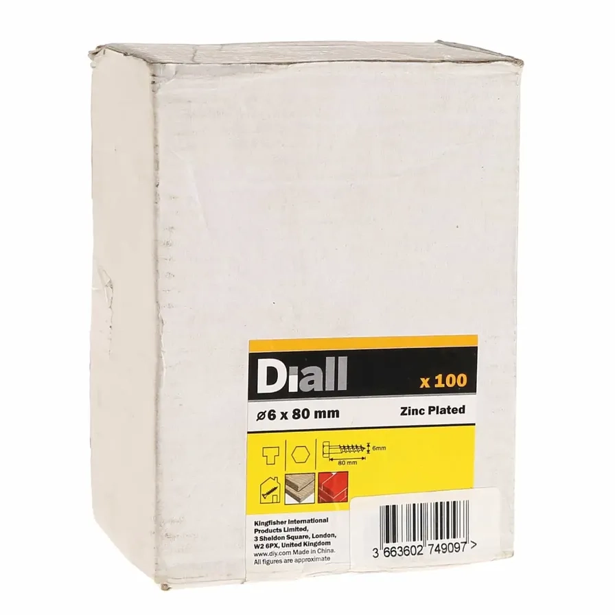 Hex Coach Screw - 80mm 6mm