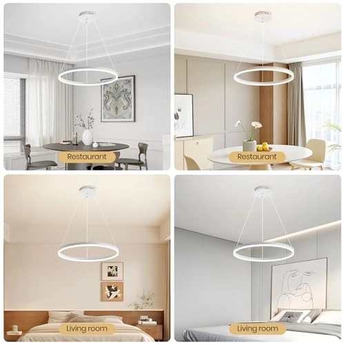 Single Ring LED Chandelier - 3000K-6000K Dimmable