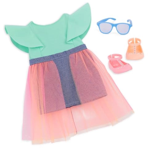 Lisa Doll - 18-inch Denim And Tulle Skirt Outfit Ages 3+