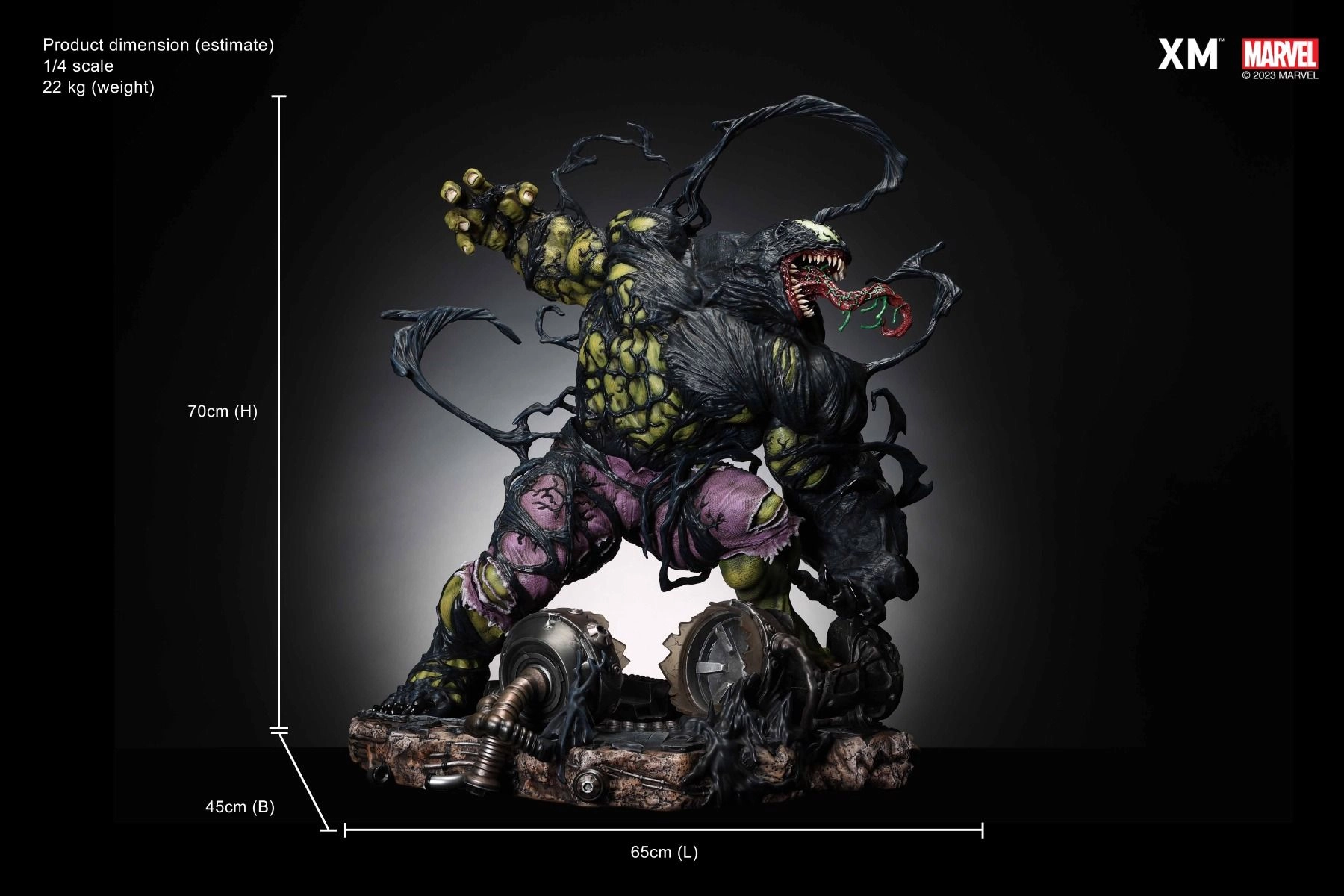 Venomized Hulk - MARVEL - Ver A 1/4 Scale Polystone