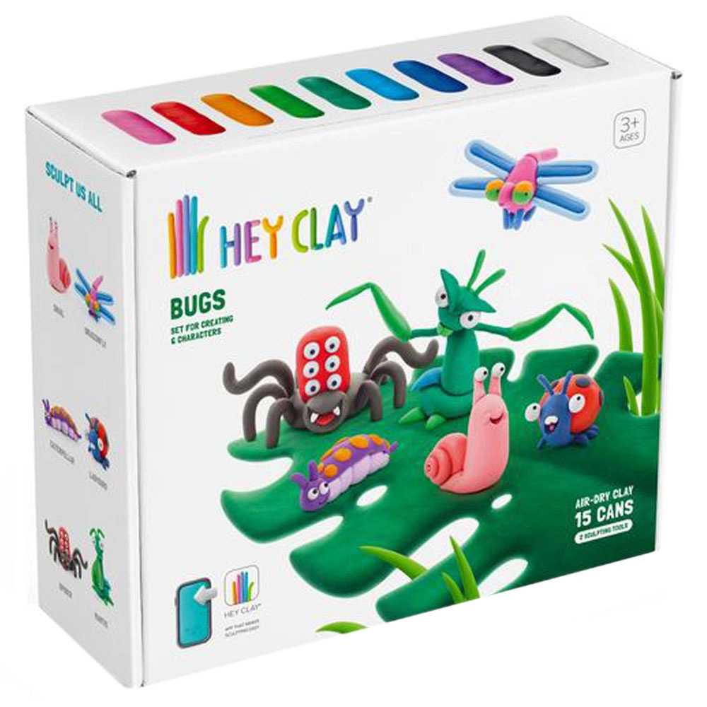 HEY CLAY Bugs Modelling Air Dry Clay Kit - 15pcs