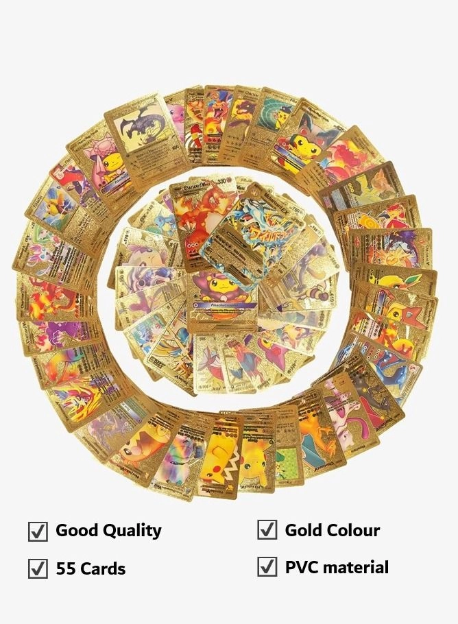 Assorted Cards Deck Box Set - Gold 55pcs