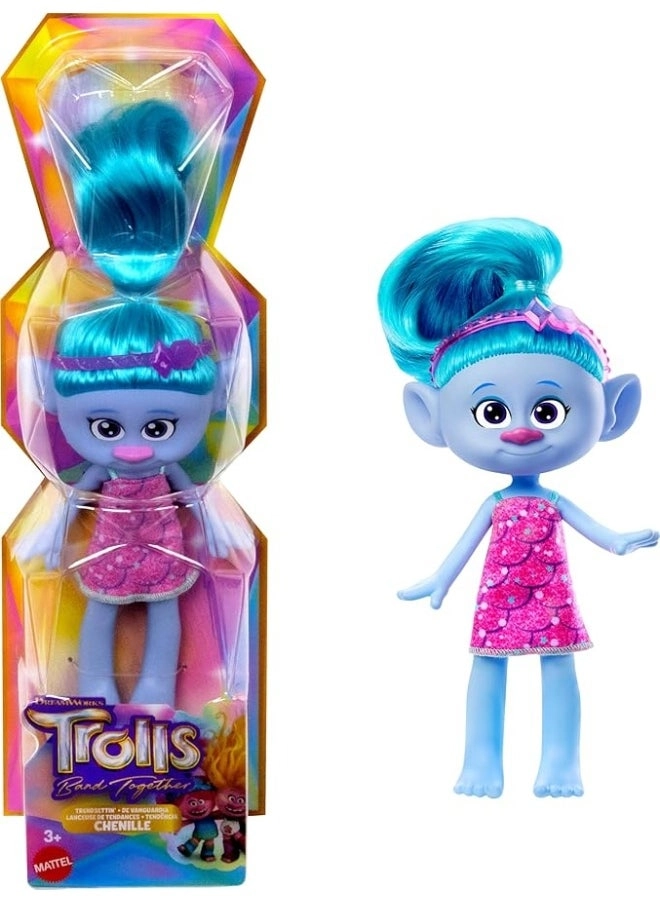 Mattel Trendsettin’ Chenille Fashion Doll - Plastic Blue Hair Ages 3+