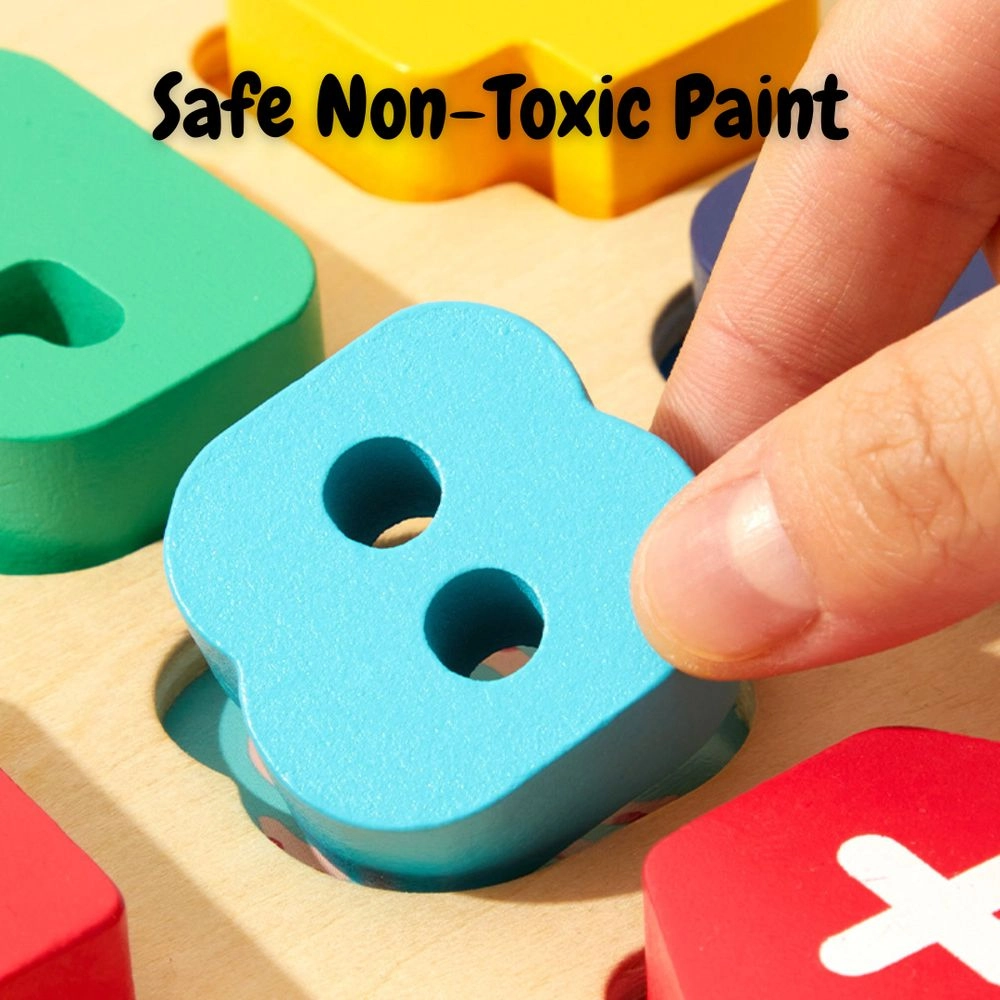 Wooden Number Board - 18 Months