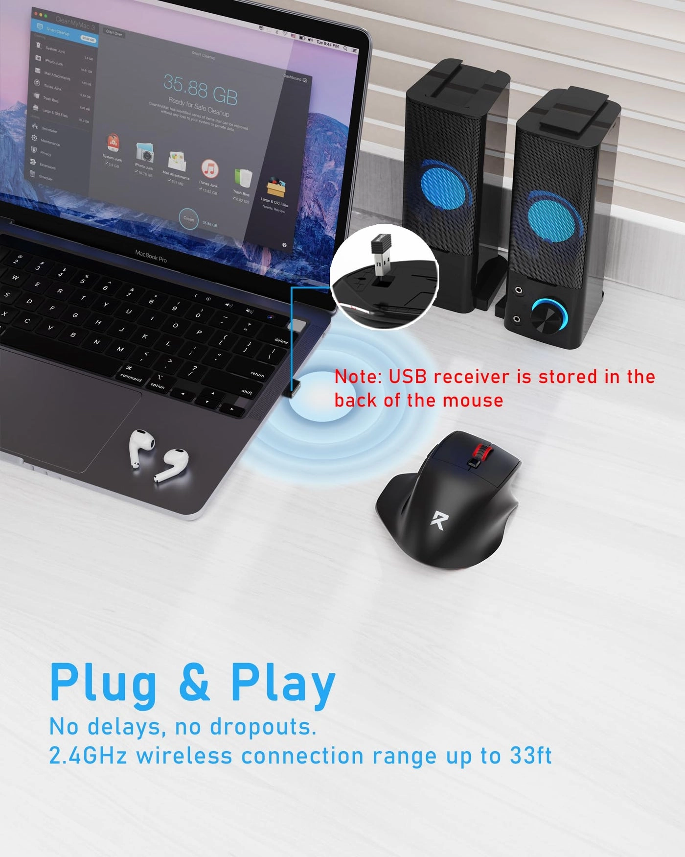 BM-4092 Wireless Mouse - 2.4GHz