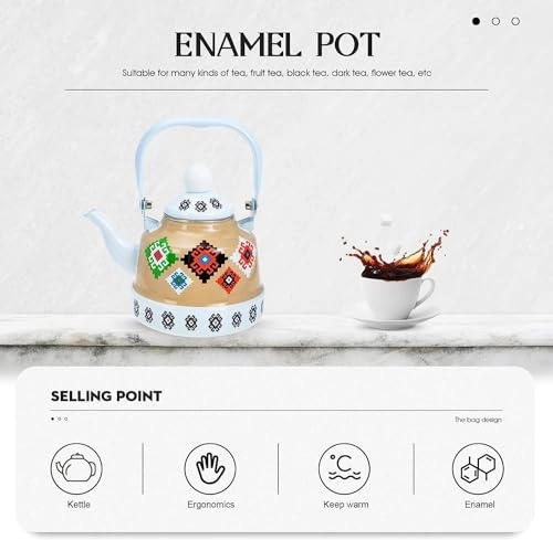 Enameled Teakettle - 2.5 Liter