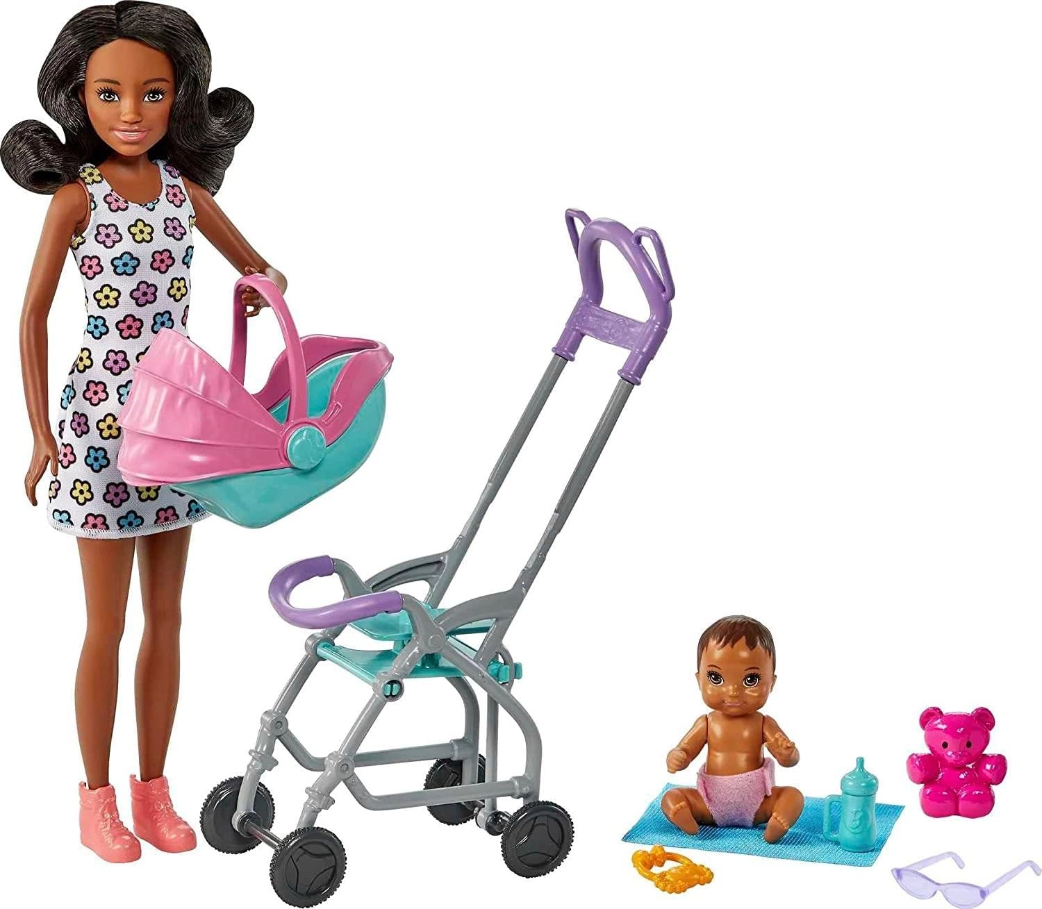 Skipper Doll And Playset - Stroller Baby Doll Ages 3+