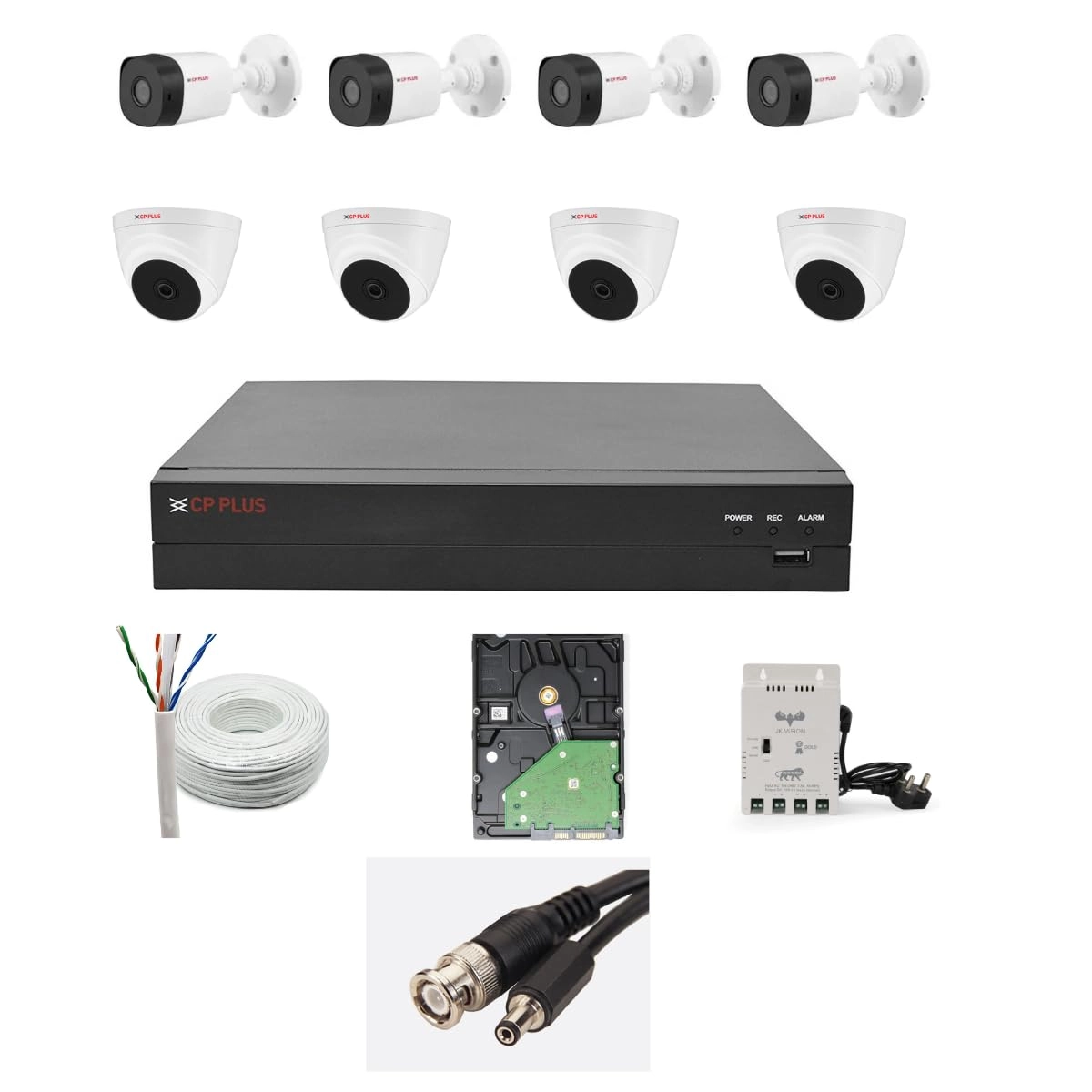 Aditya Infotech Ltd Full HD DVR - 8 Bullet 8 Channel 2.4 MP