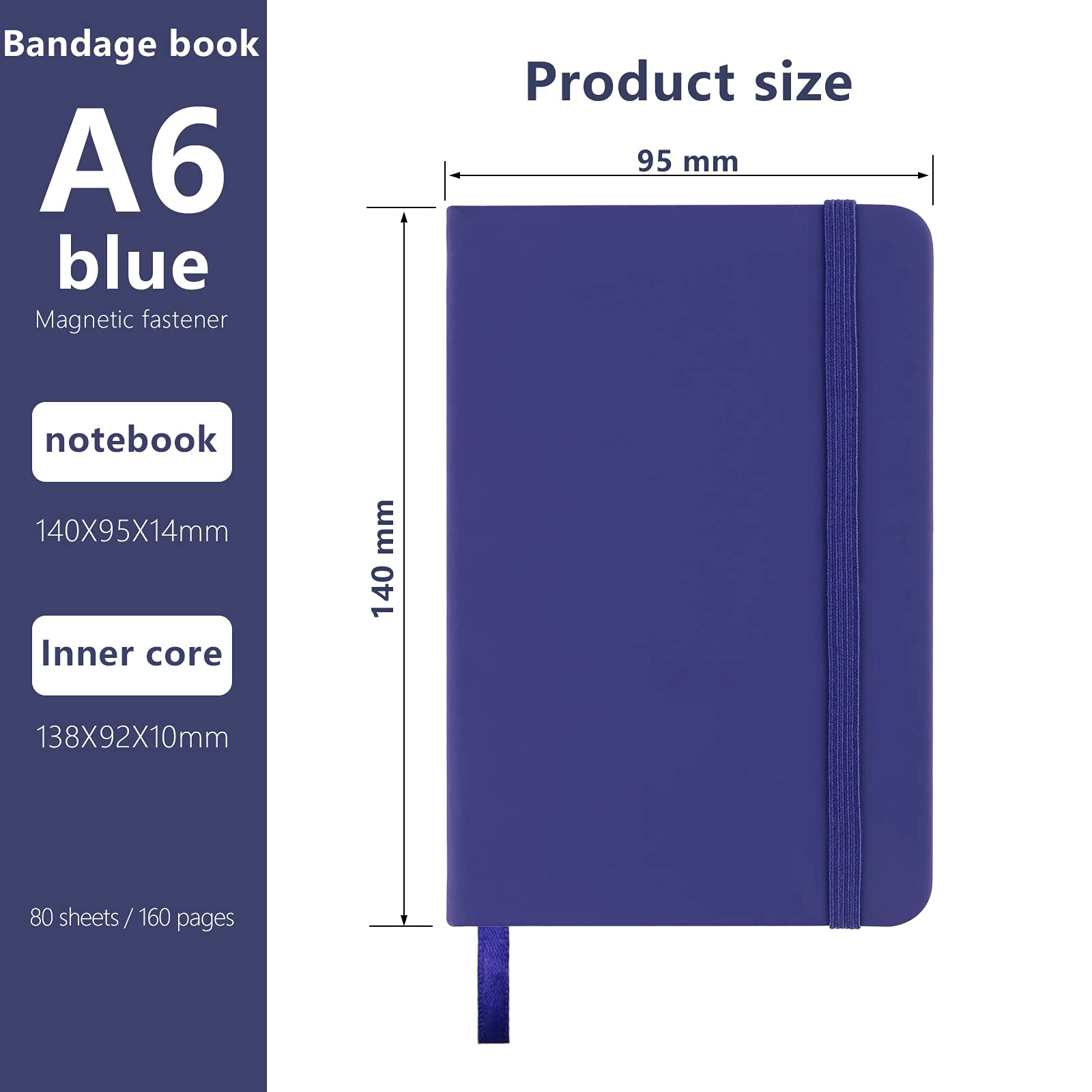 Notebook A6 Hardcover - Lined 80 Sheets