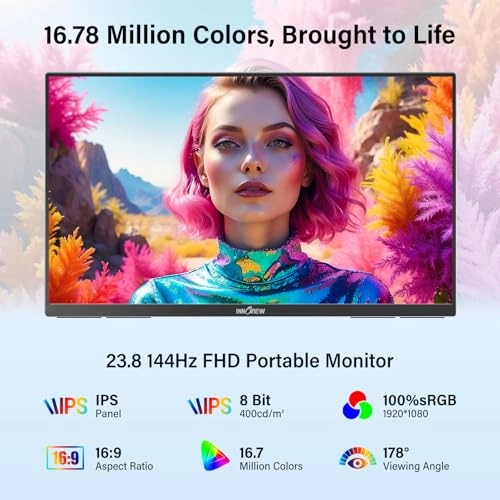 Portable Monitor - 23.8" FHD 144Hz 24 Inches 1920*1080