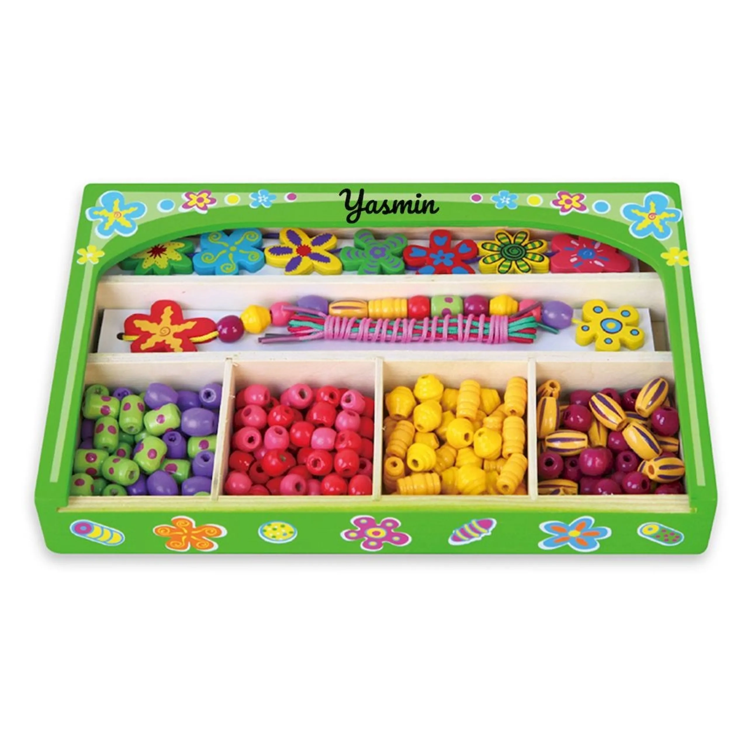 Making Necklace Flower - wooden beads Suitable for 3 years & above