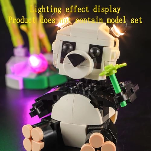 LED Light Kit - Plastic Wild Animals Panda Family for LEGO Creator 31165 1 4.5-5V