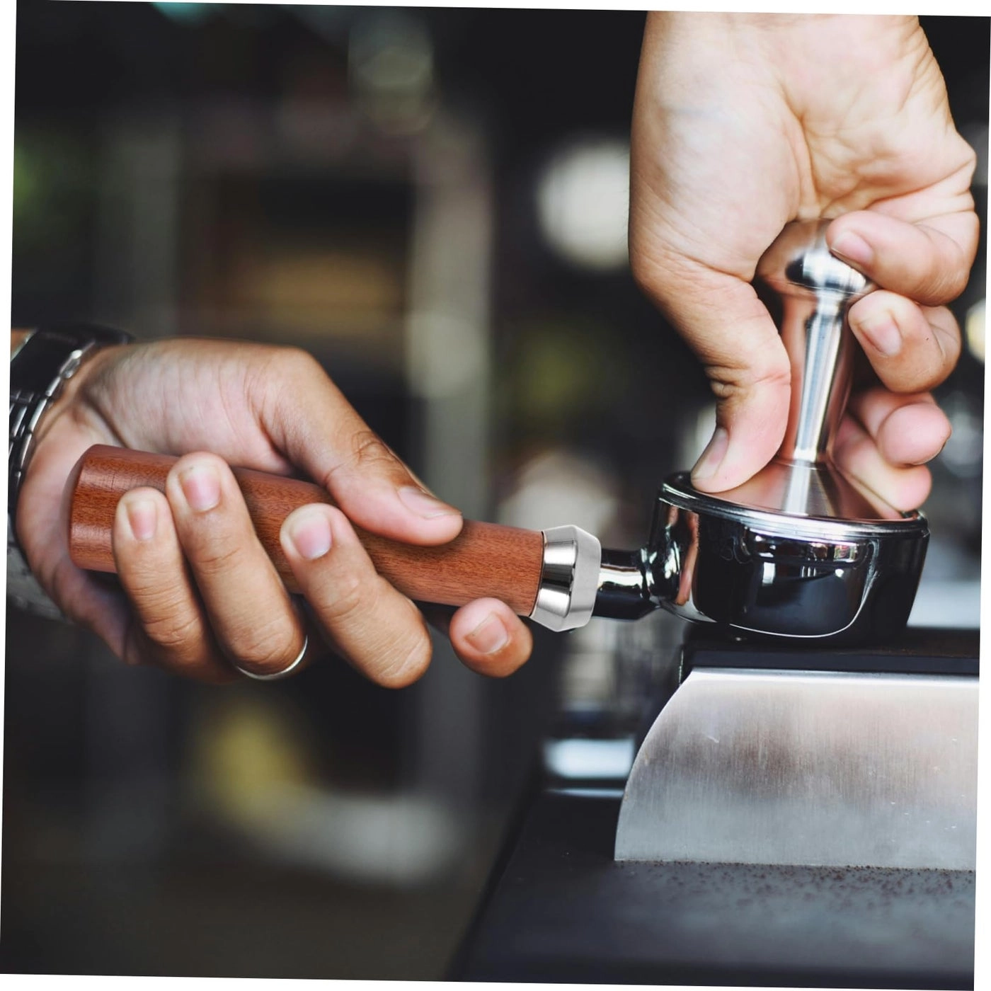 Coffee Machine Handle - Wooden Light Brown