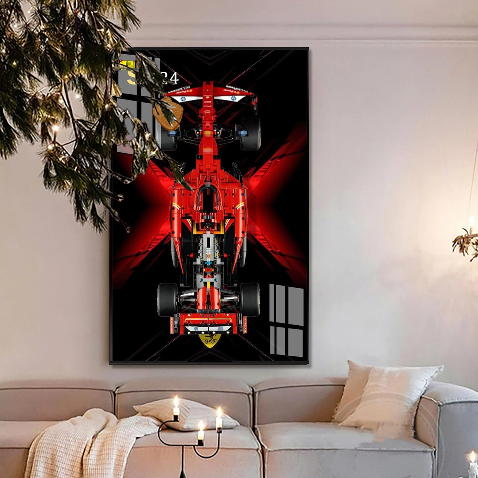 BoHeart Display case (42207 Ferrari SF-24 F1) - 50*80cm Acrylic Wall Mount