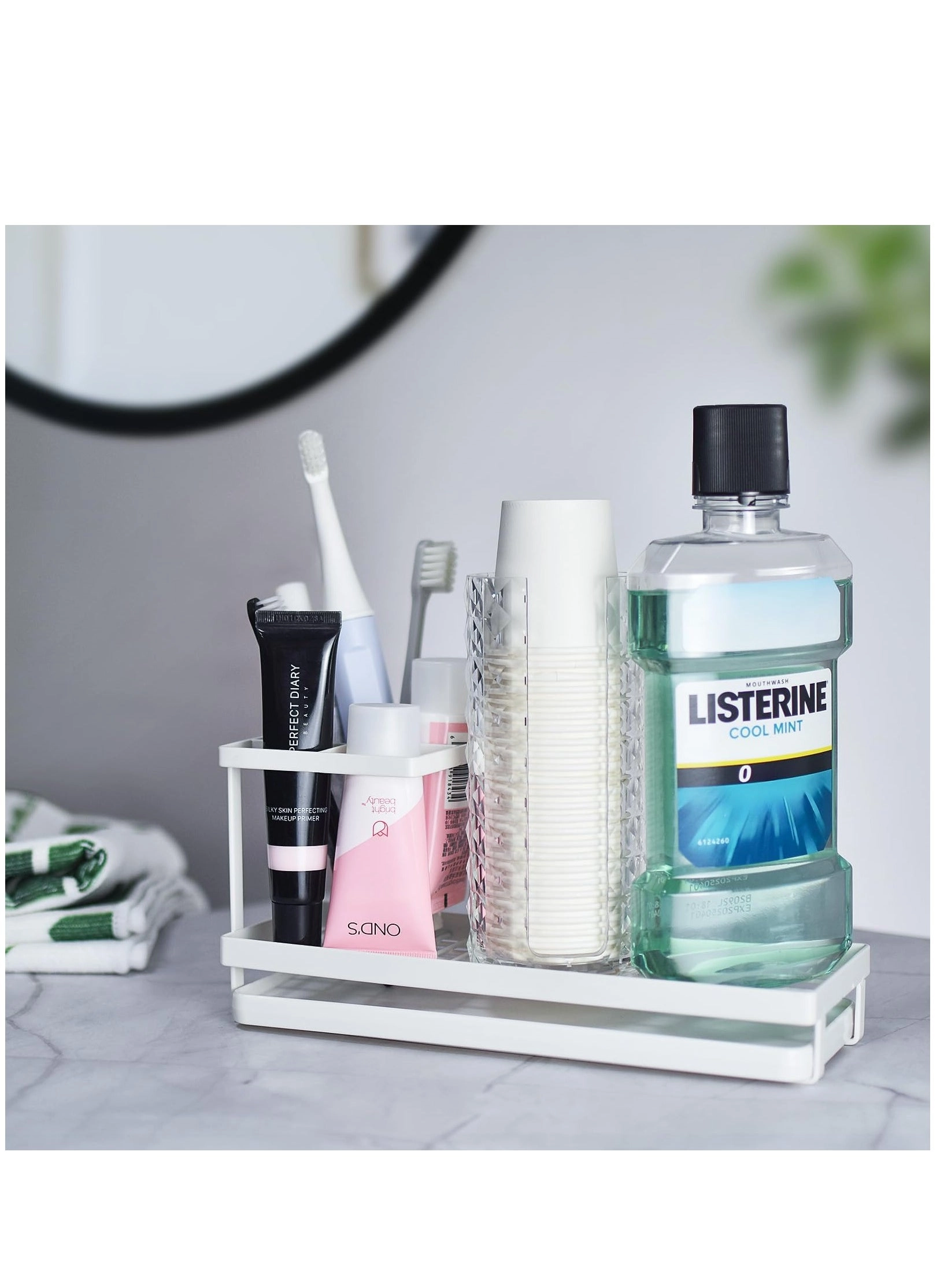 Toothbrush Holder - 4 Slots Bathroom Countertop