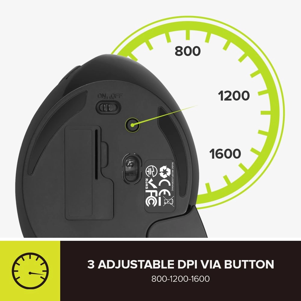 M618GX Ergonomic Vertical Mouse - Wireless