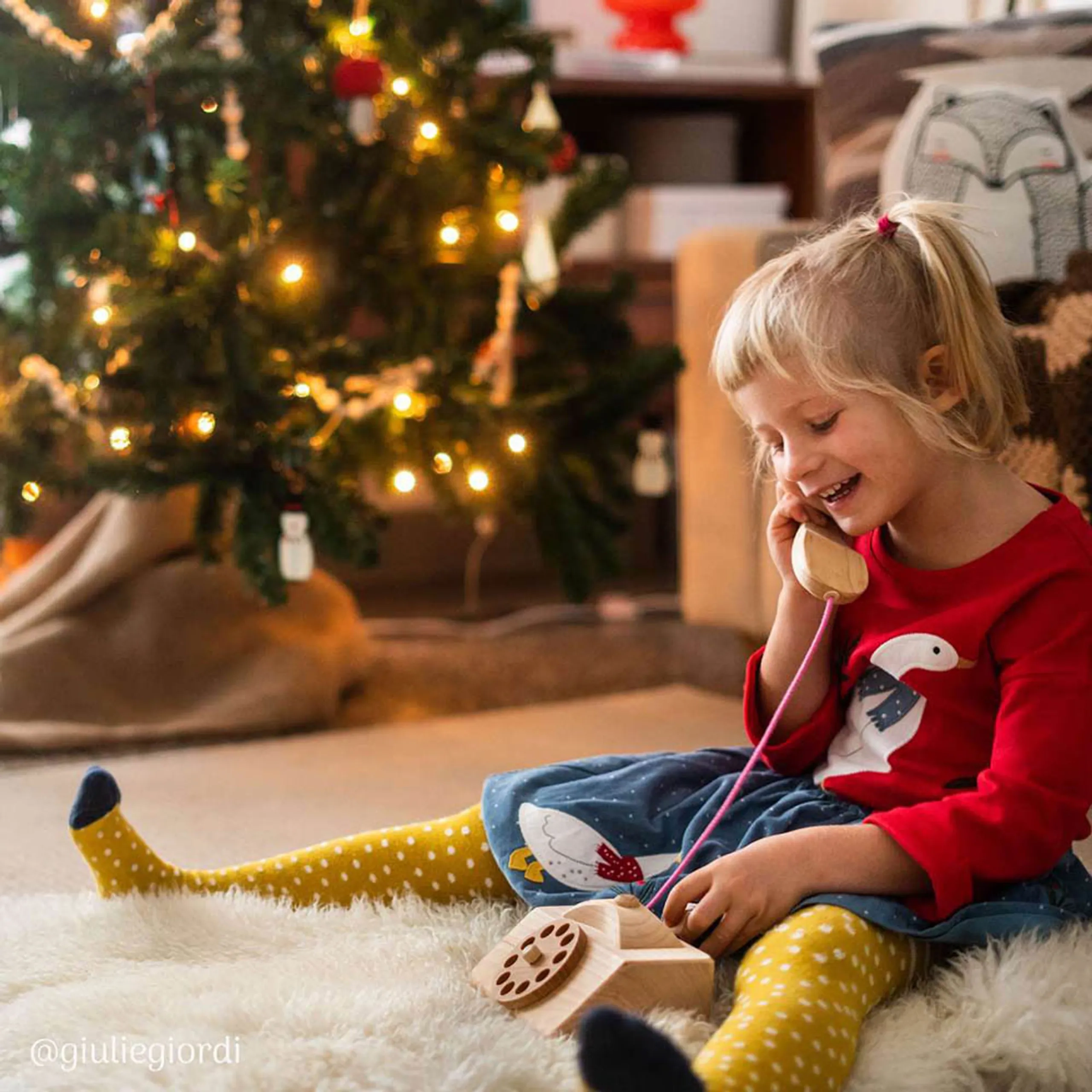 Telephone Toy - Rotary Dial Alder
