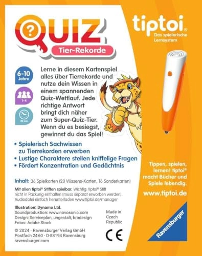 tiptoi Quiz Animal Records - 6 Years