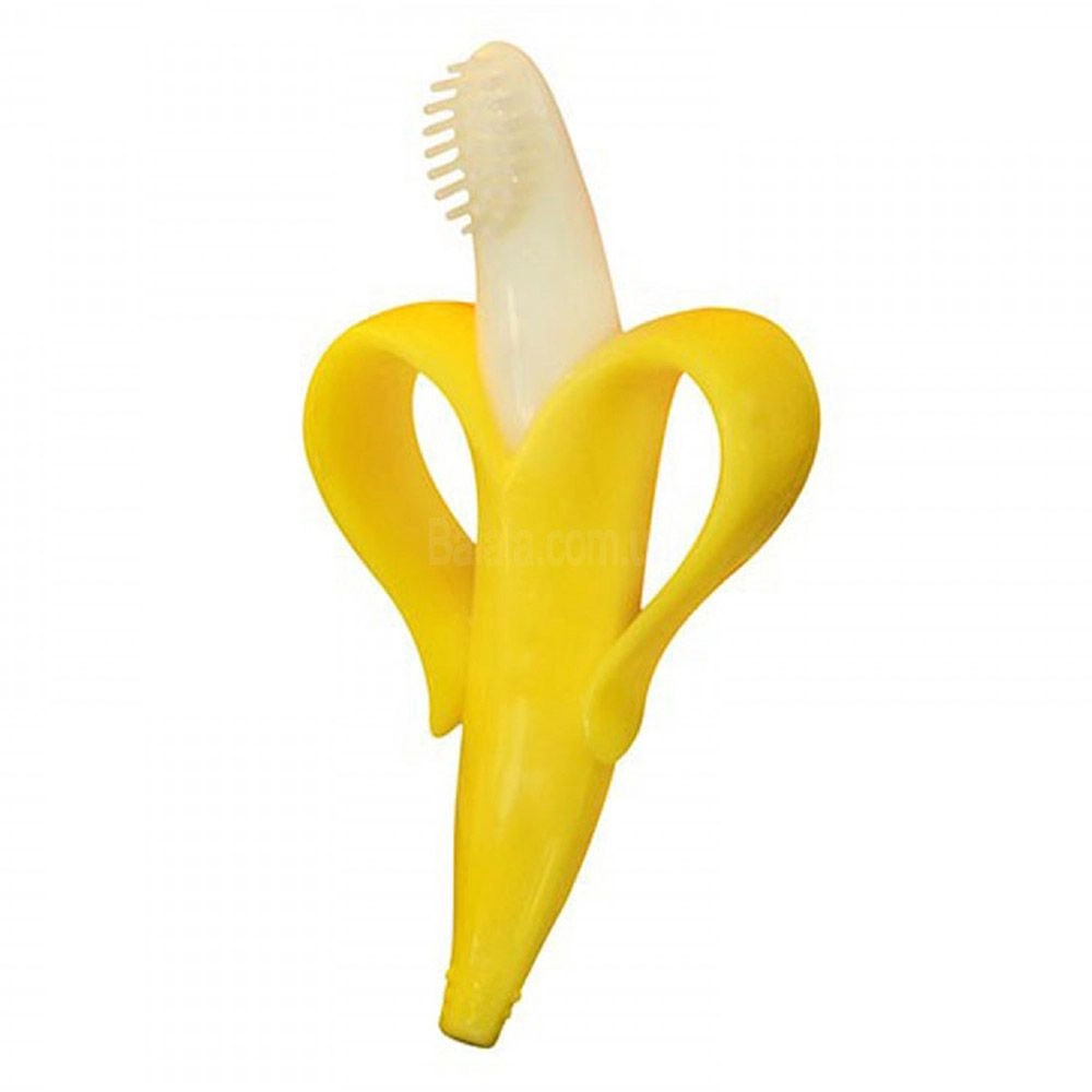 Baby Banana Toothbrush And Teether - 100% food grade silicon