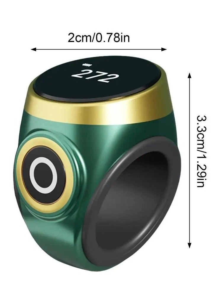 OLED Display Counting Ring - OLED Display TYPE-C Charging Port Skin-Friendly Adjustable Silicone Ring