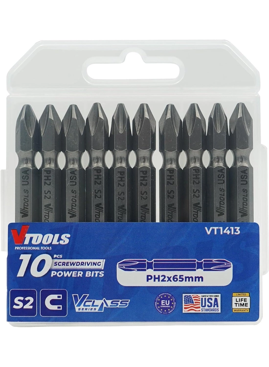 VTools PH2 Screwdriver Bits - 10 Pieces 2/5 Inch