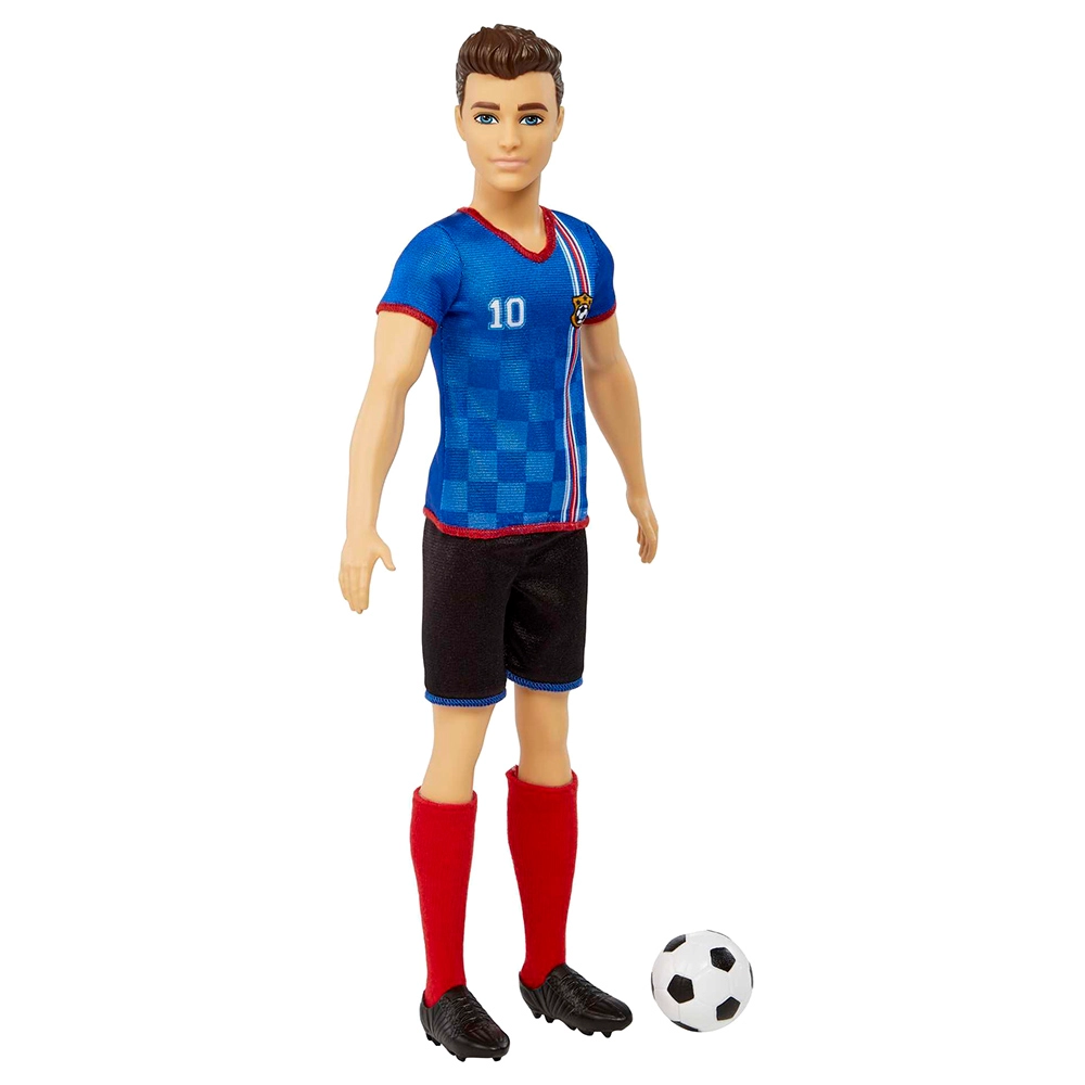 Ken Soccer Player Doll - 11.5 in Cropped Hair Soccer Ball Ages 3+