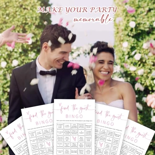 Bridal Shower Bingo - 25 pieces Unisex-Adults