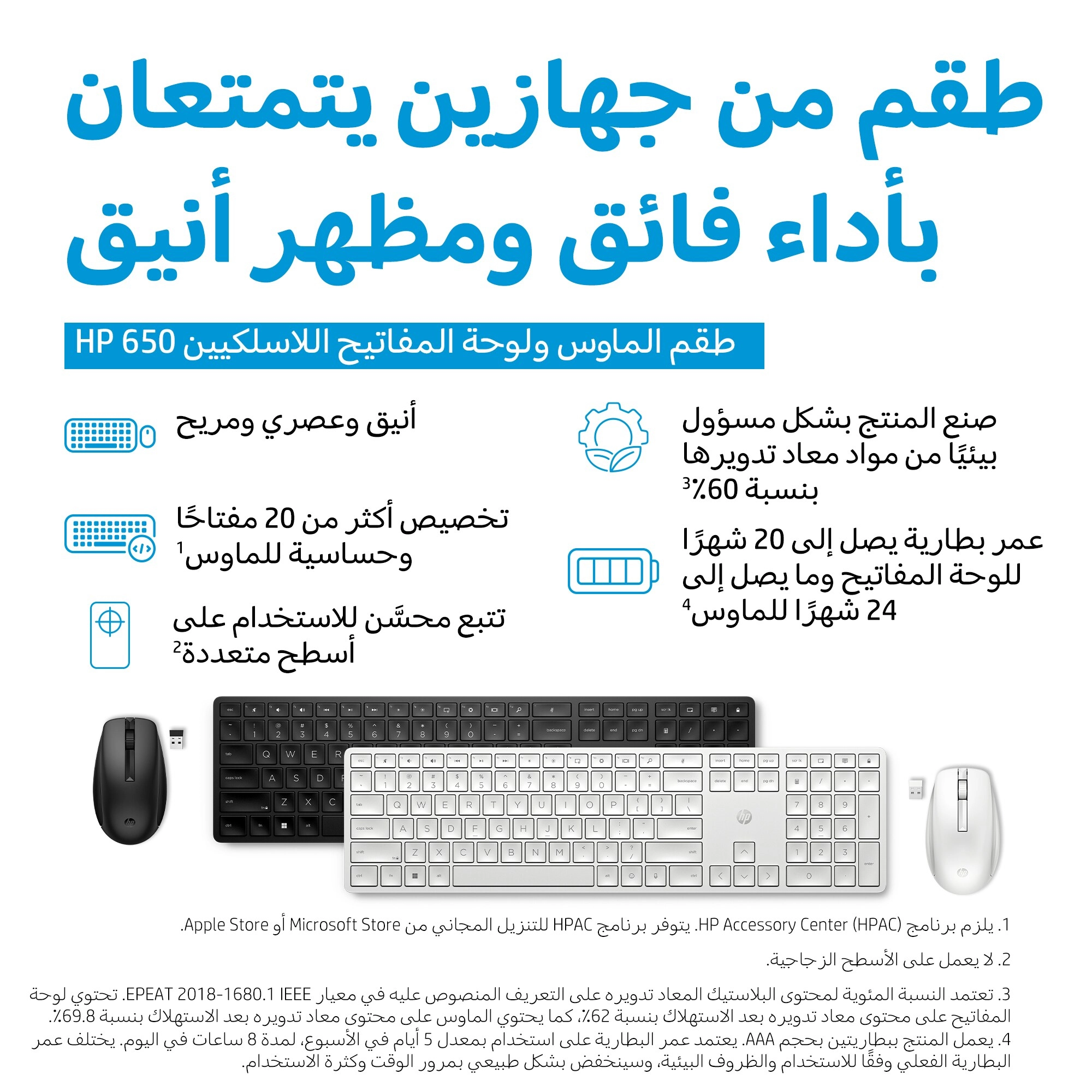 650 Wireless Keyboard And Mouse Combo - AR/EN Wireless