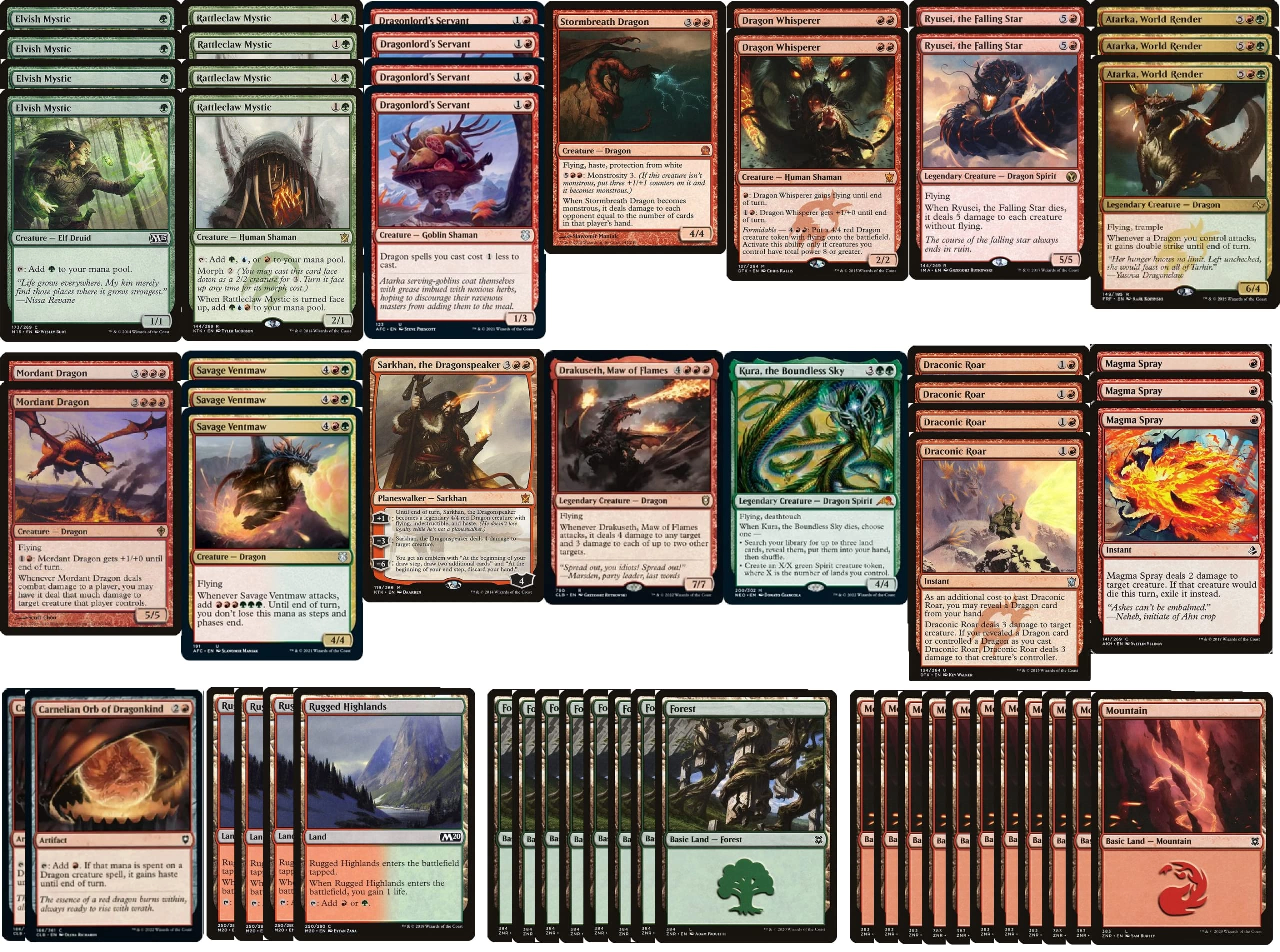 Magic The Gathering: Elite Dragon Deck - Modern Legal Custom Built