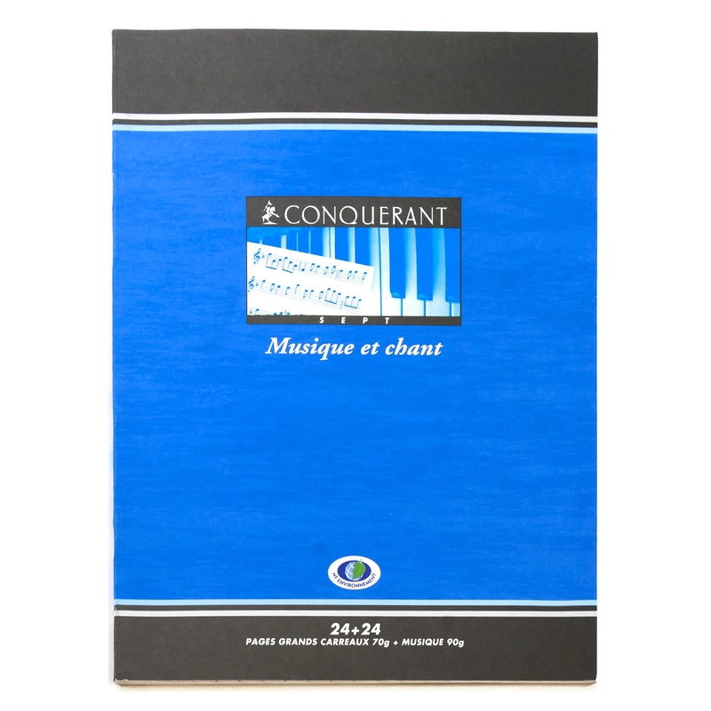 Conquerant Musique et Chant 17 X 22 cm Softcover - Grid 24 Pages