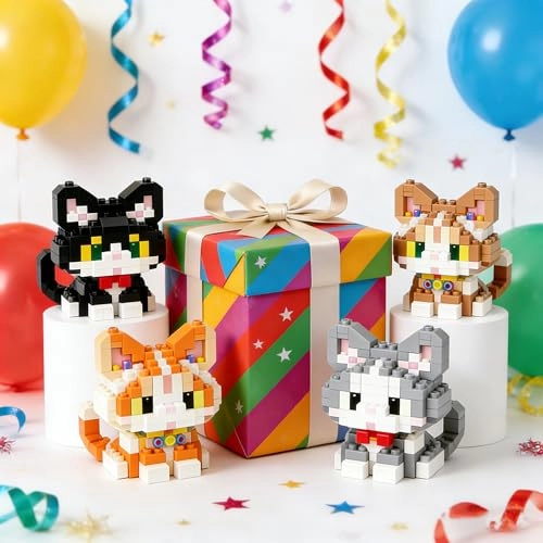 Cat Building Blocks - 4 pcs
