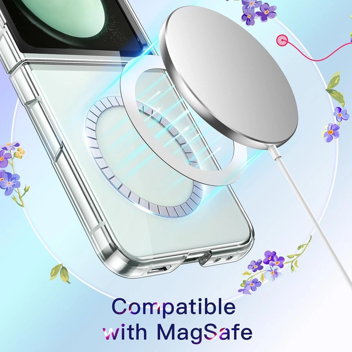 Mag Case Clear Case with MagSafe for Samsung Galaxy Z Flip 6
